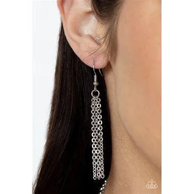 Paparazzi NEST Friends Forever Silver Necklace & Earrings Set