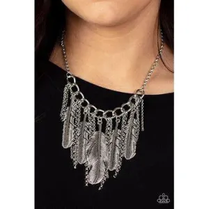Paparazzi NEST Friends Forever Silver Necklace & Earrings Set