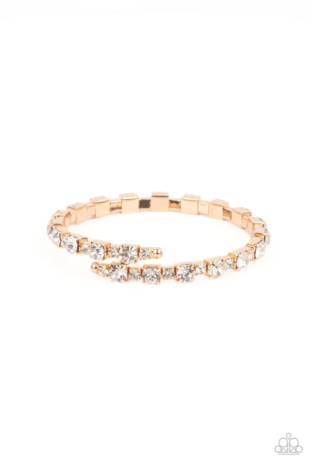 Paparazzi Photo Op - Gold Bracelet- May 2021 Life Of The Party Exclusive