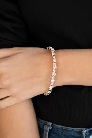 Paparazzi Photo Op - Gold Bracelet- May 2021 Life Of The Party Exclusive