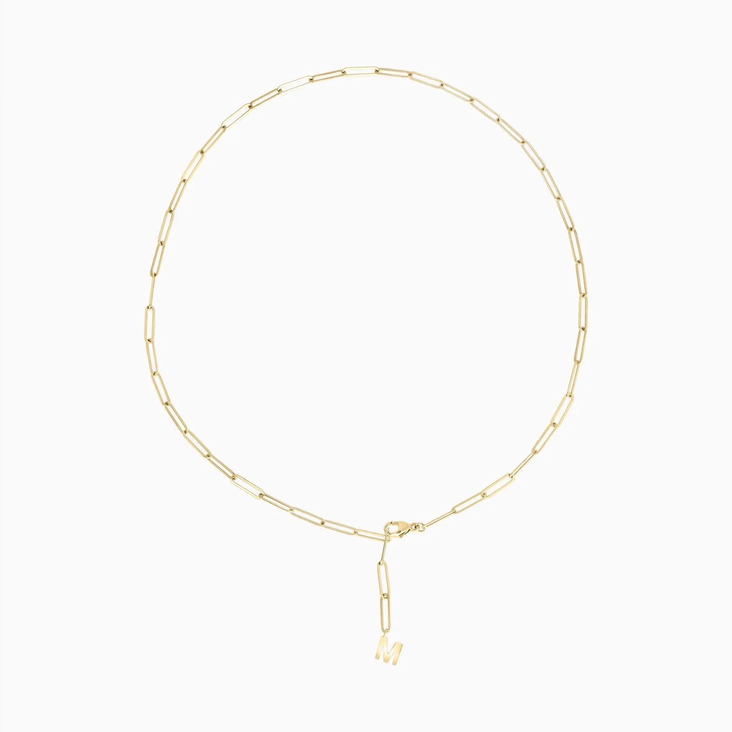 Paperclip Chain Necklace with Love Letter