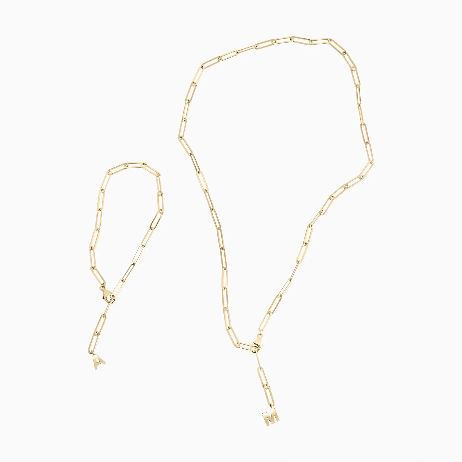 Paperclip Chain Necklace with Love Letter