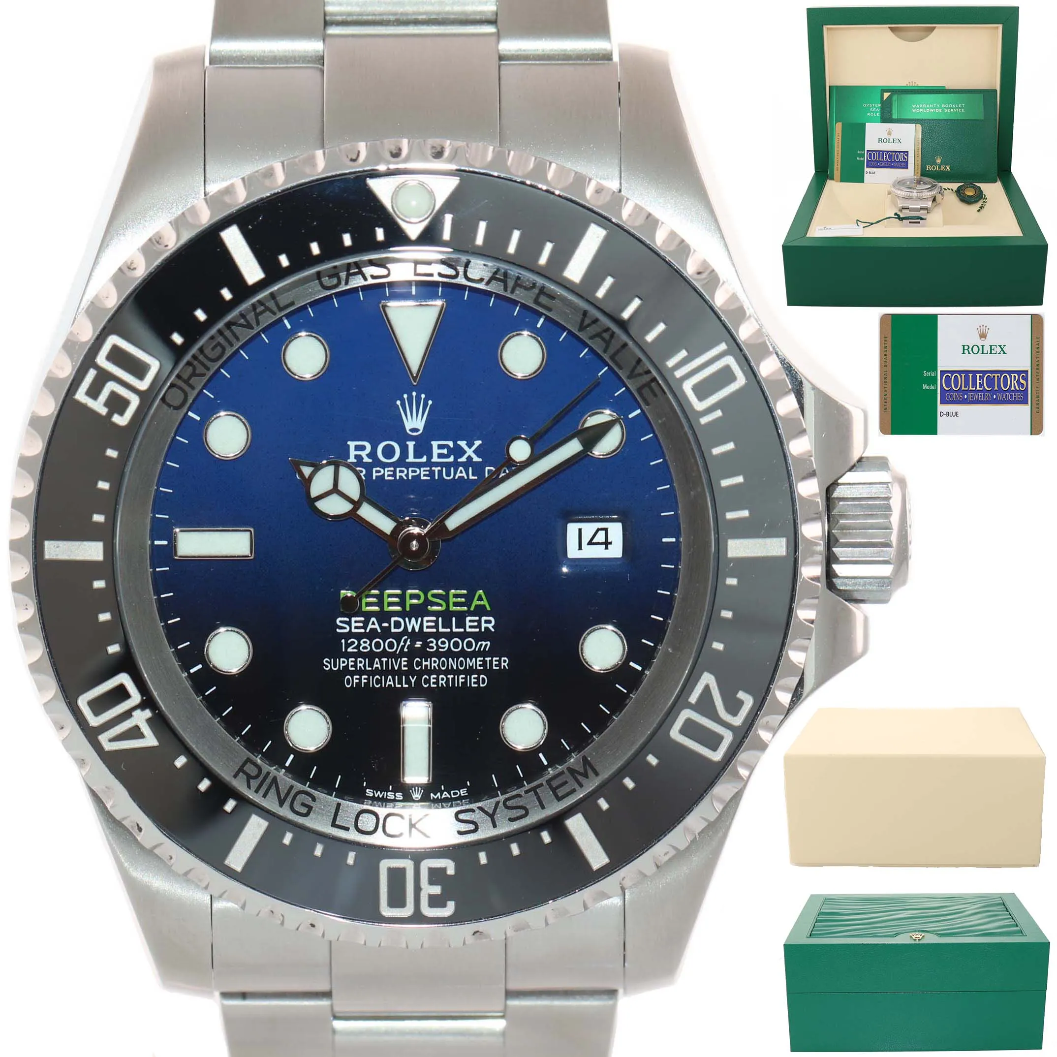 PAPERS NEW NOVEMBER 2019 Rolex Sea-Dweller Deepsea Cameron Blue 126660 44m Watch