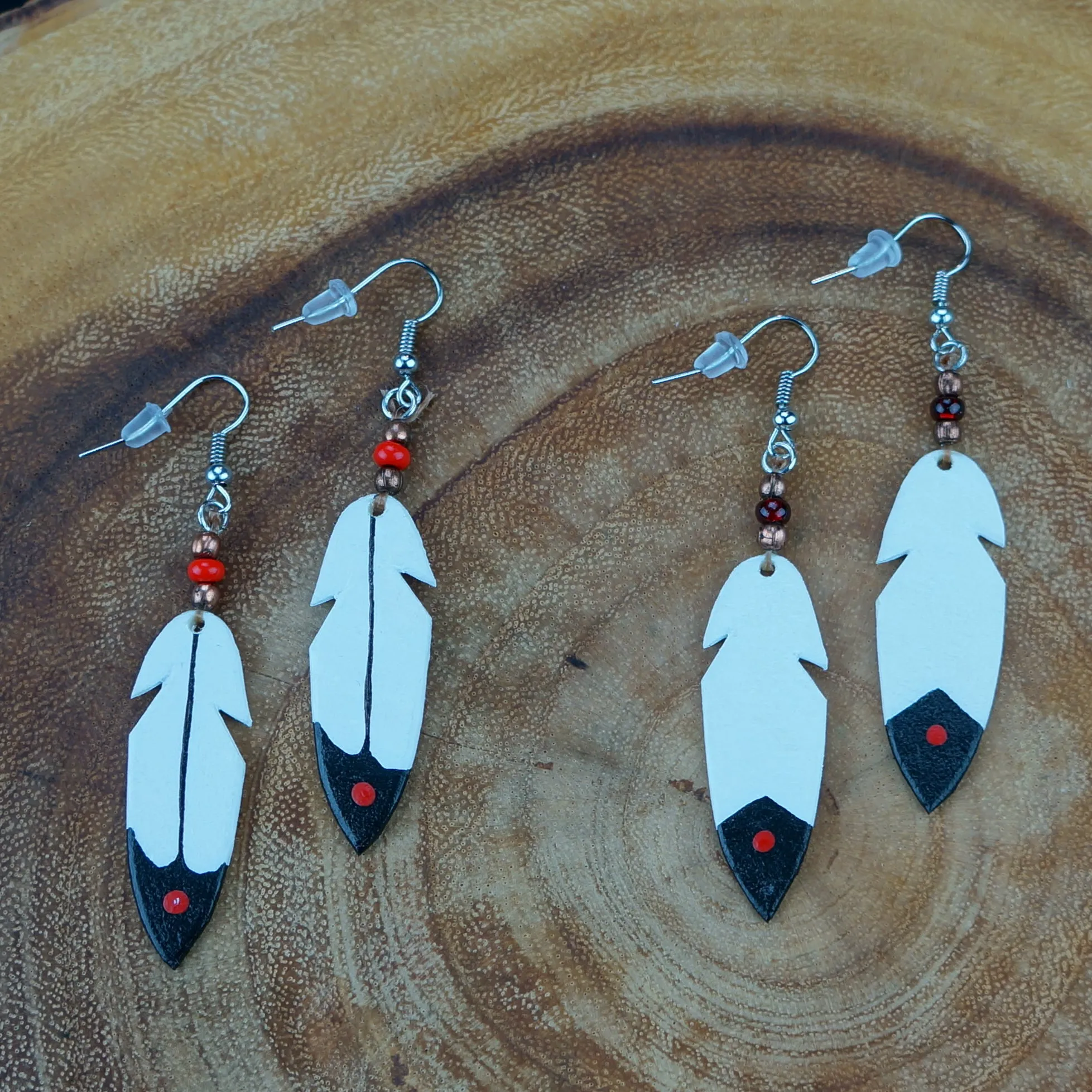 Parfleche Feather Earrings - Only 1 Left!