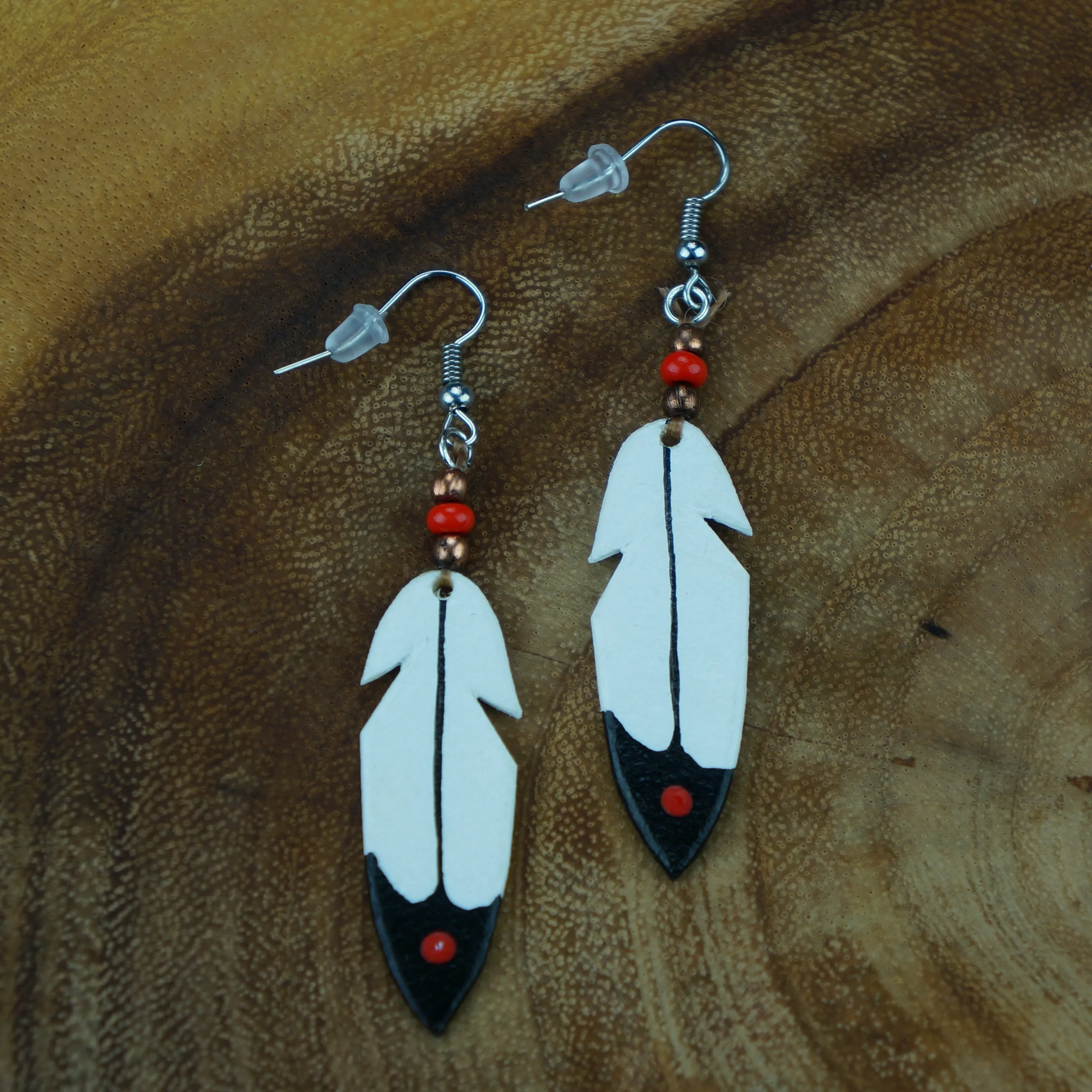 Parfleche Feather Earrings - Only 1 Left!