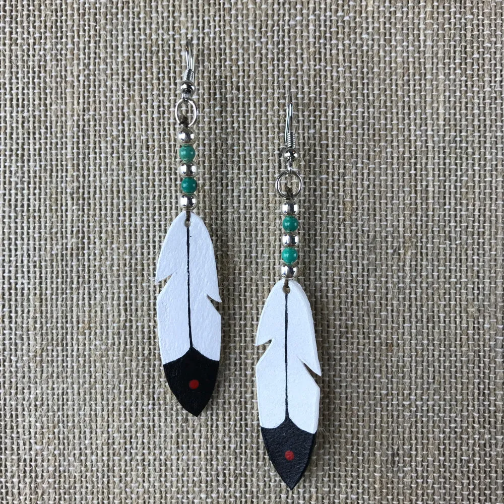 Parfleche Feather Earrings - Only 1 Left!