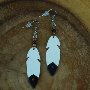 Parfleche Feather Earrings - Only 1 Left!