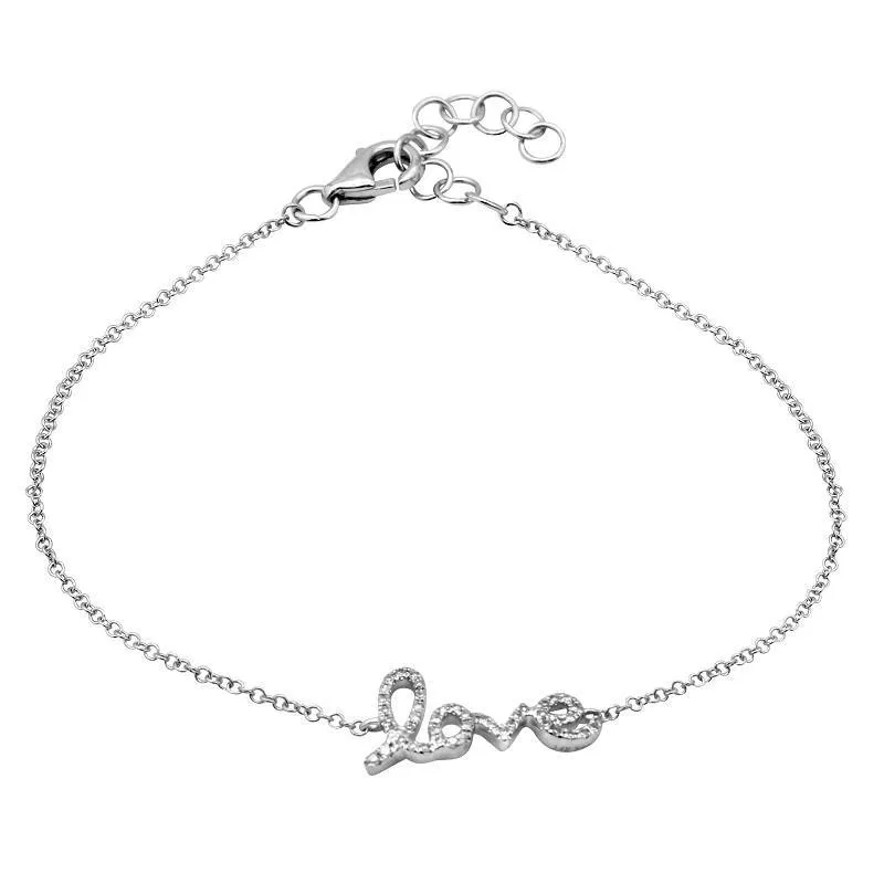 Pave Script LOVE Bracelet