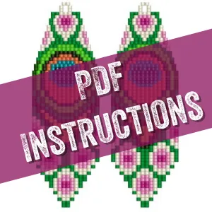 Peacock Feather Fringe Pattern - Digital PDF