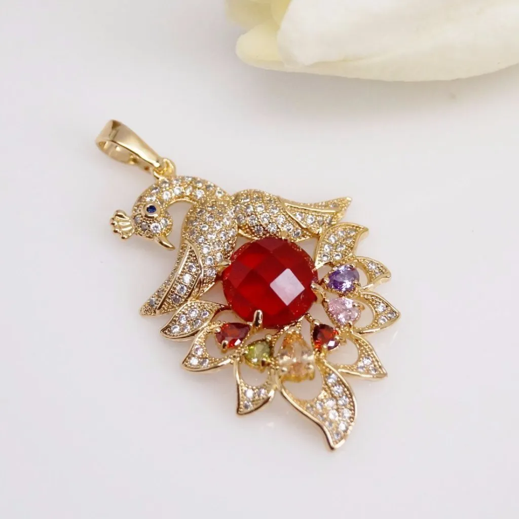 Peacock Pendant Without Chain