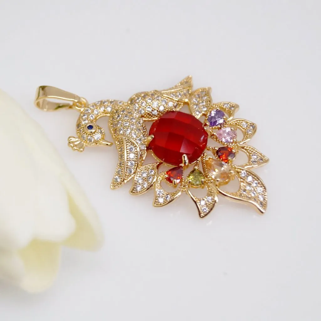 Peacock Pendant Without Chain