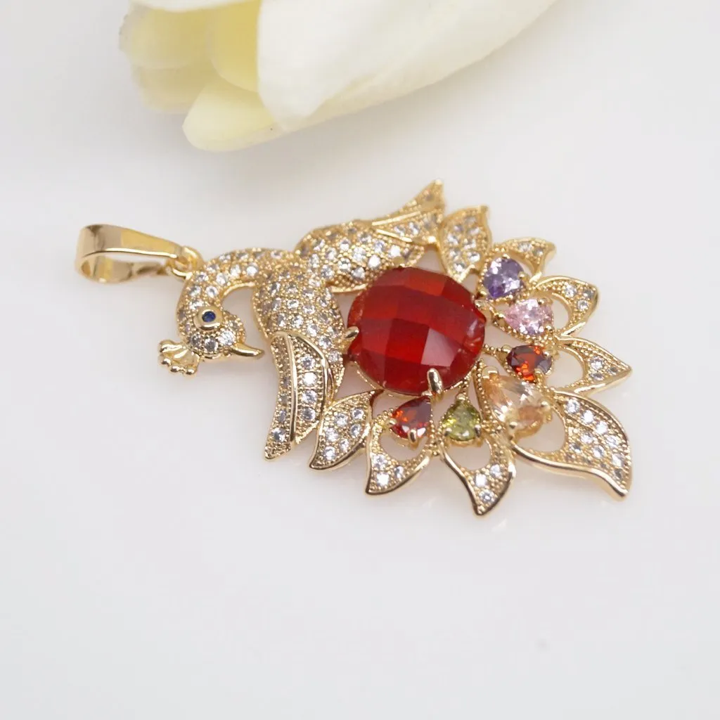 Peacock Pendant Without Chain