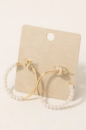 Pearl Beaded Hoop