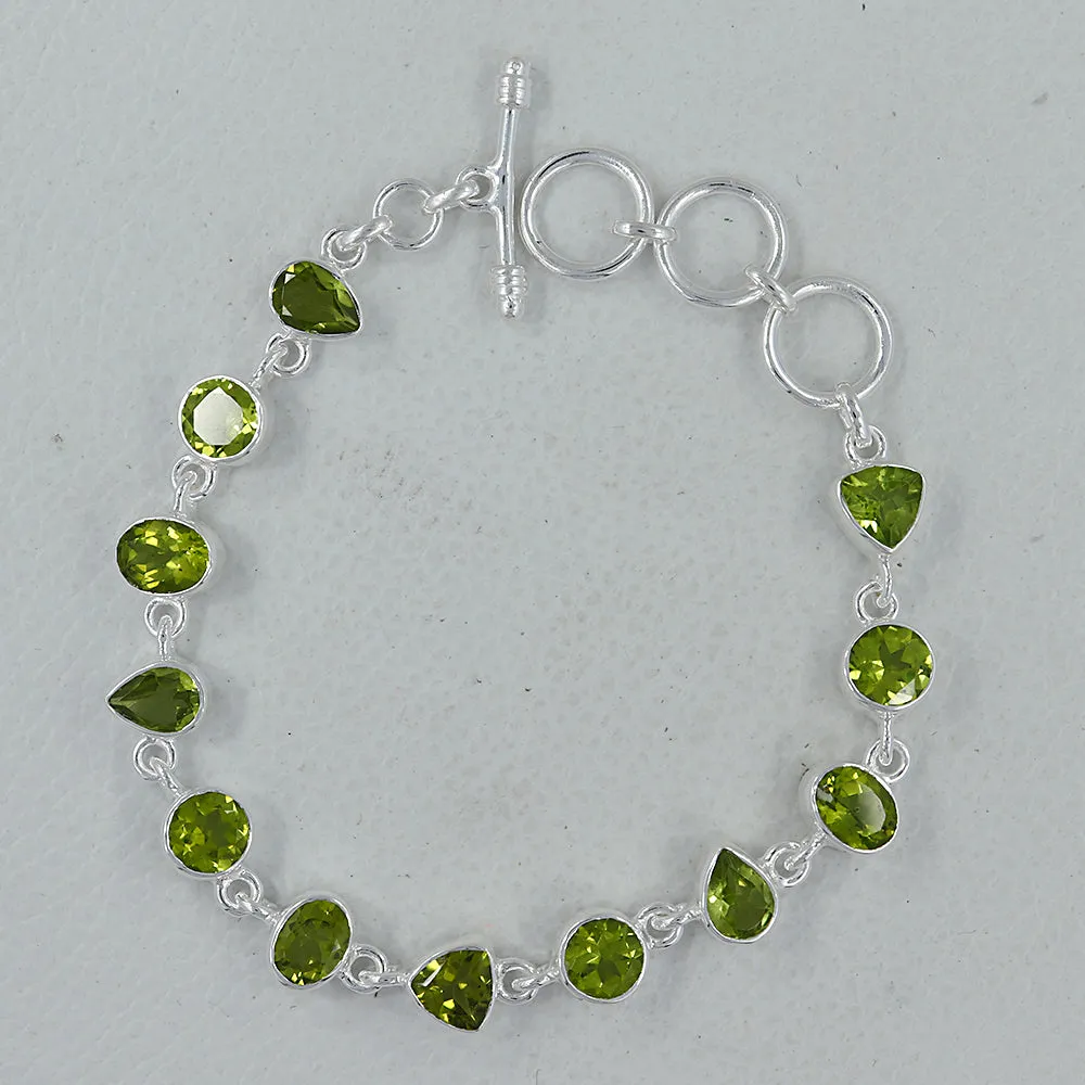 Peridot Gemstone August Birthstone Adjustable Bracelets