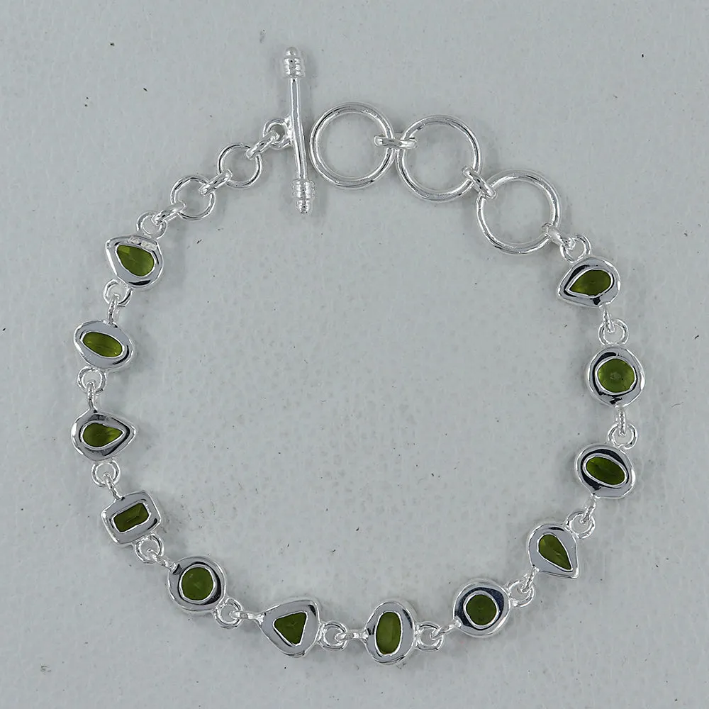 Peridot Gemstone August Birthstone Adjustable Bracelets