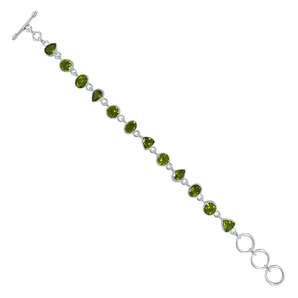 Peridot Gemstone August Birthstone Adjustable Bracelets