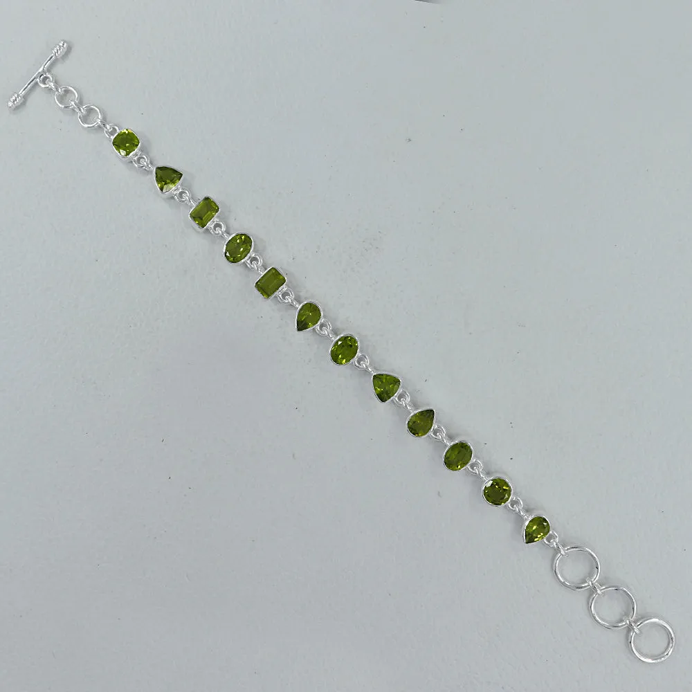 Peridot Gemstone August Birthstone Adjustable Bracelets