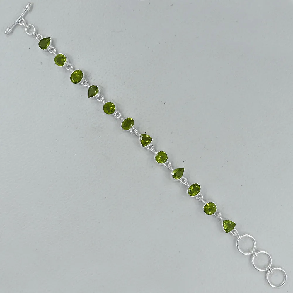 Peridot Gemstone August Birthstone Adjustable Bracelets