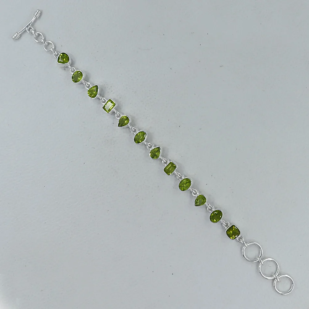 Peridot Gemstone August Birthstone Adjustable Bracelets
