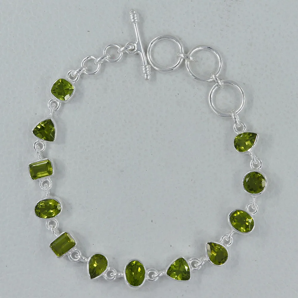 Peridot Gemstone August Birthstone Adjustable Bracelets