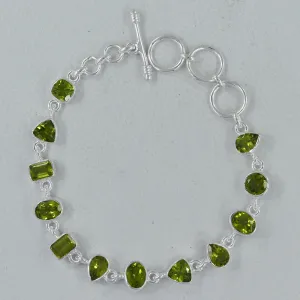 Peridot Gemstone August Birthstone Adjustable Bracelets