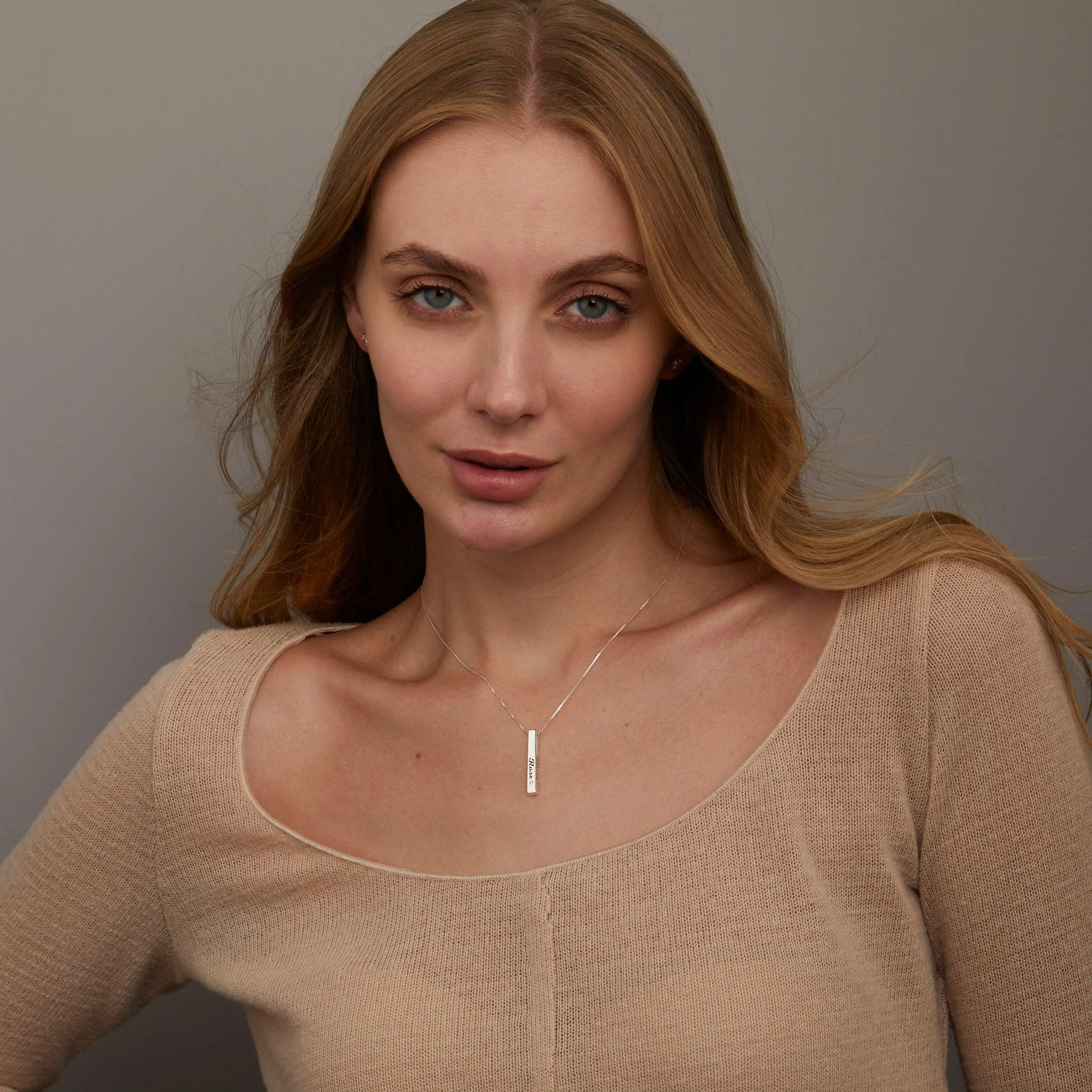 Personalized Bar Name Necklace with Birthstone - 18K Gold Vermeil