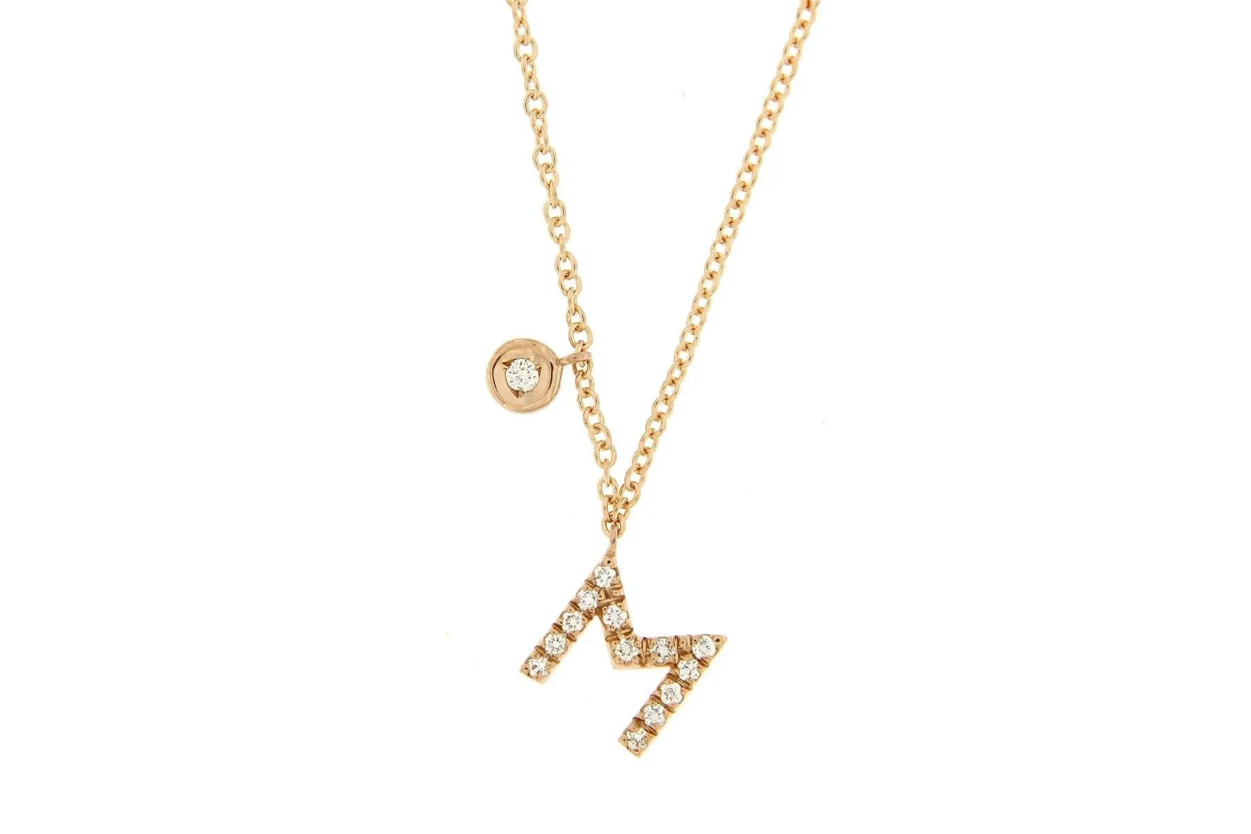 Personalized Diamond Necklace & Diamond Charm 18K Gold