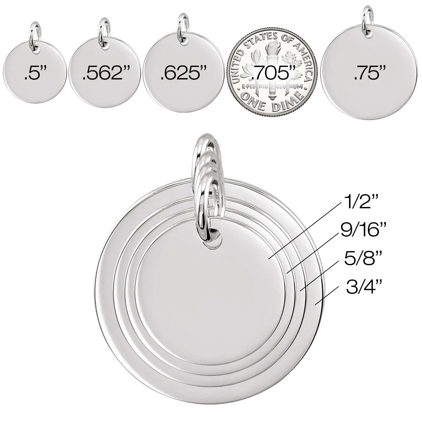Personalized Extra Large Disc Pendant