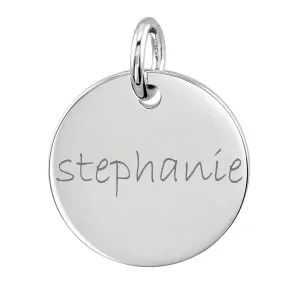 Personalized Extra Large Disc Pendant