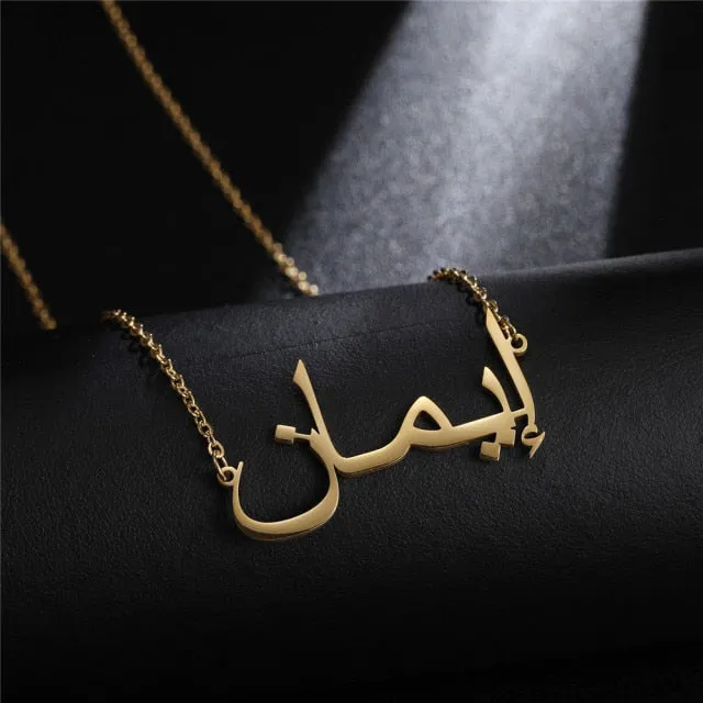 Personalized Name Necklace with a fairy For Women Men Gold Silver Chain Lovers