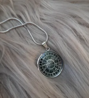 Personalized Natal Chart Necklace - Black