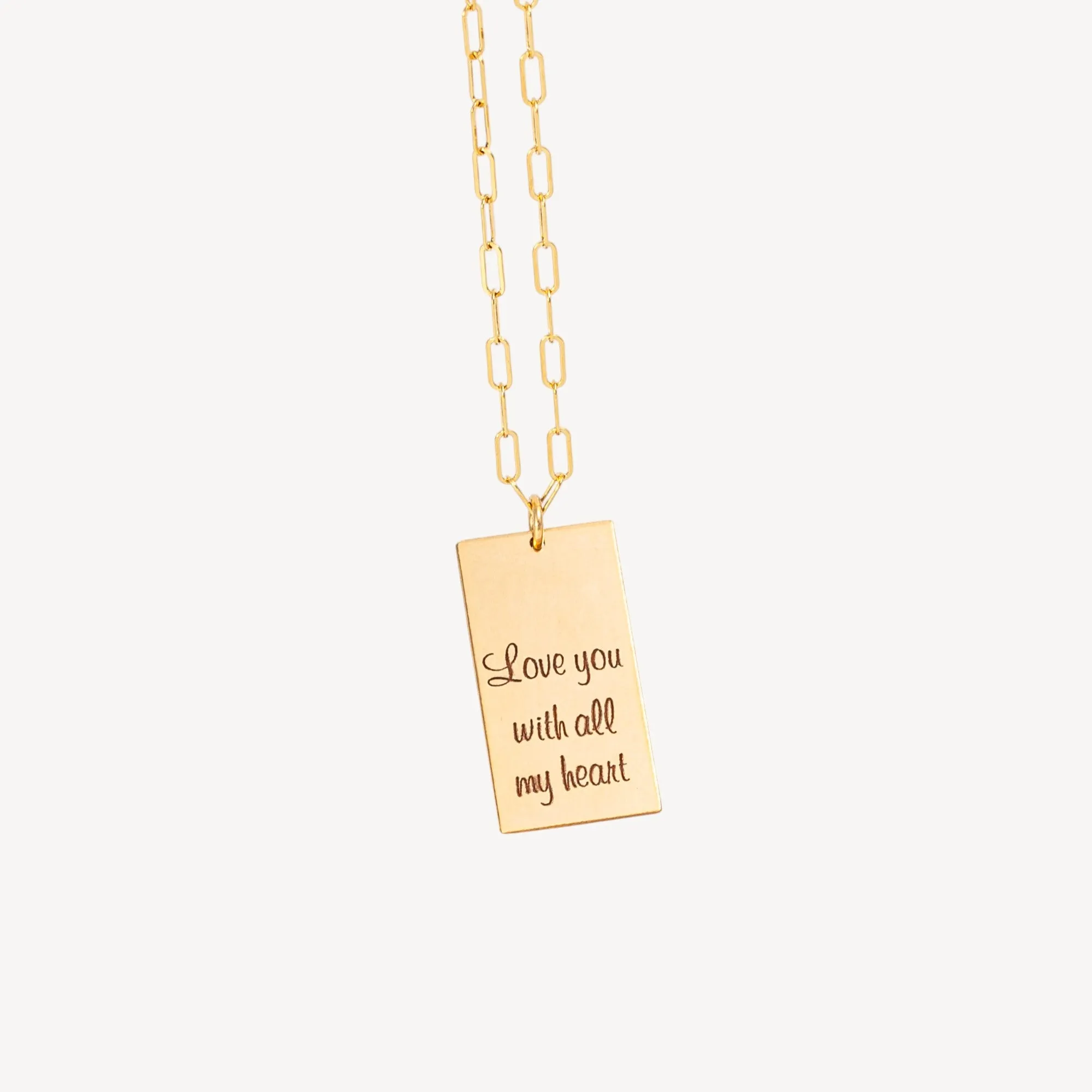Personalized Rectangle Pendant, 0.5" x 1" Rectangle Pendant