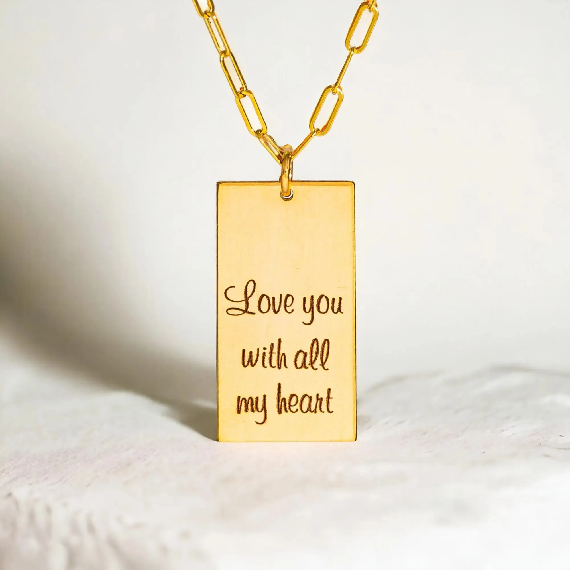 Personalized Rectangle Pendant, 0.5" x 1" Rectangle Pendant