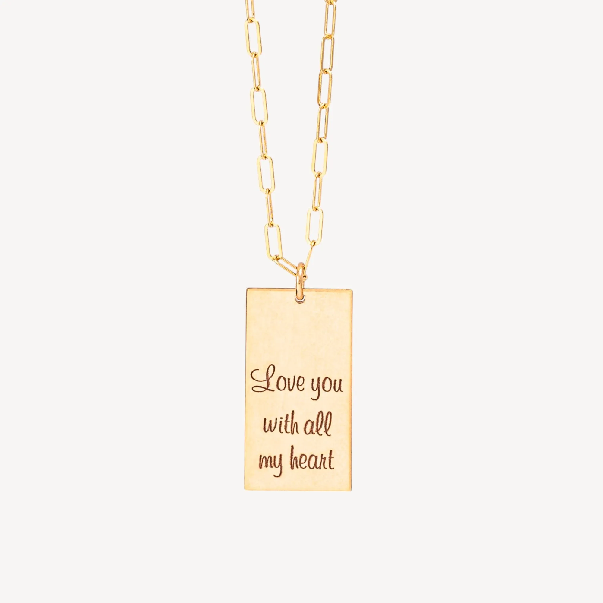 Personalized Rectangle Pendant, 0.5" x 1" Rectangle Pendant