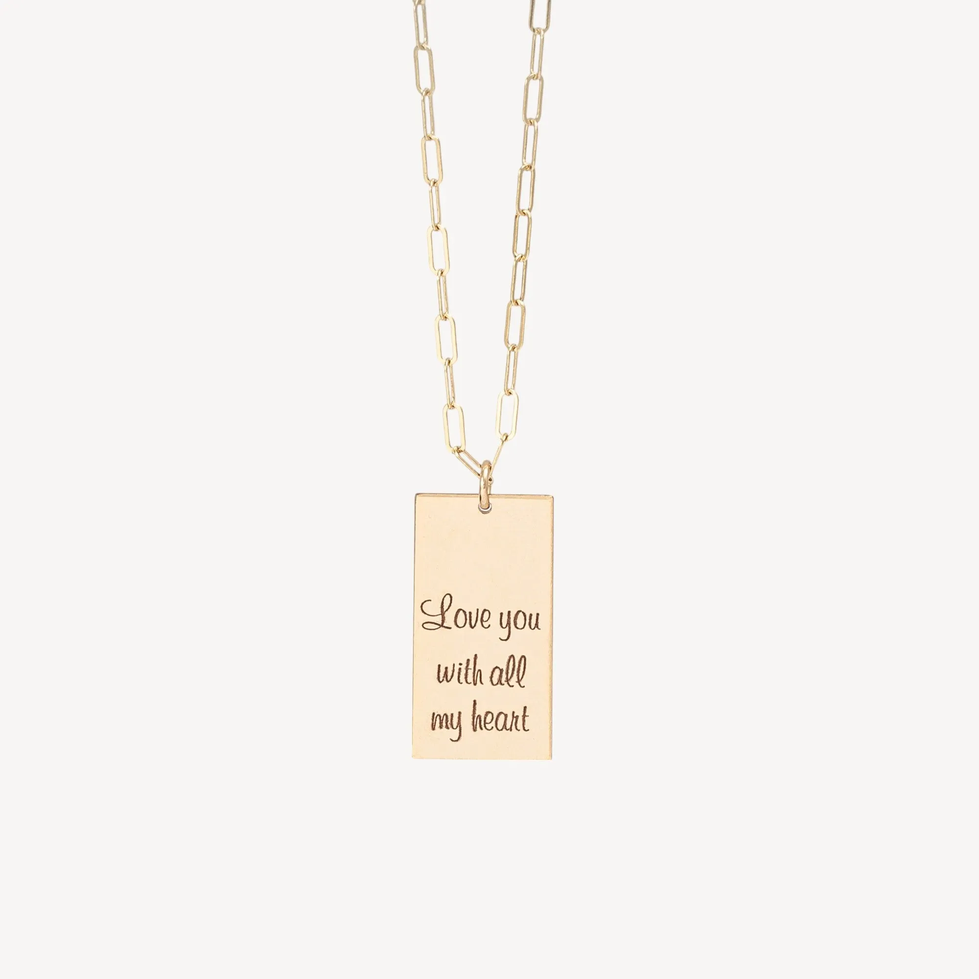 Personalized Rectangle Pendant, 0.5" x 1" Rectangle Pendant