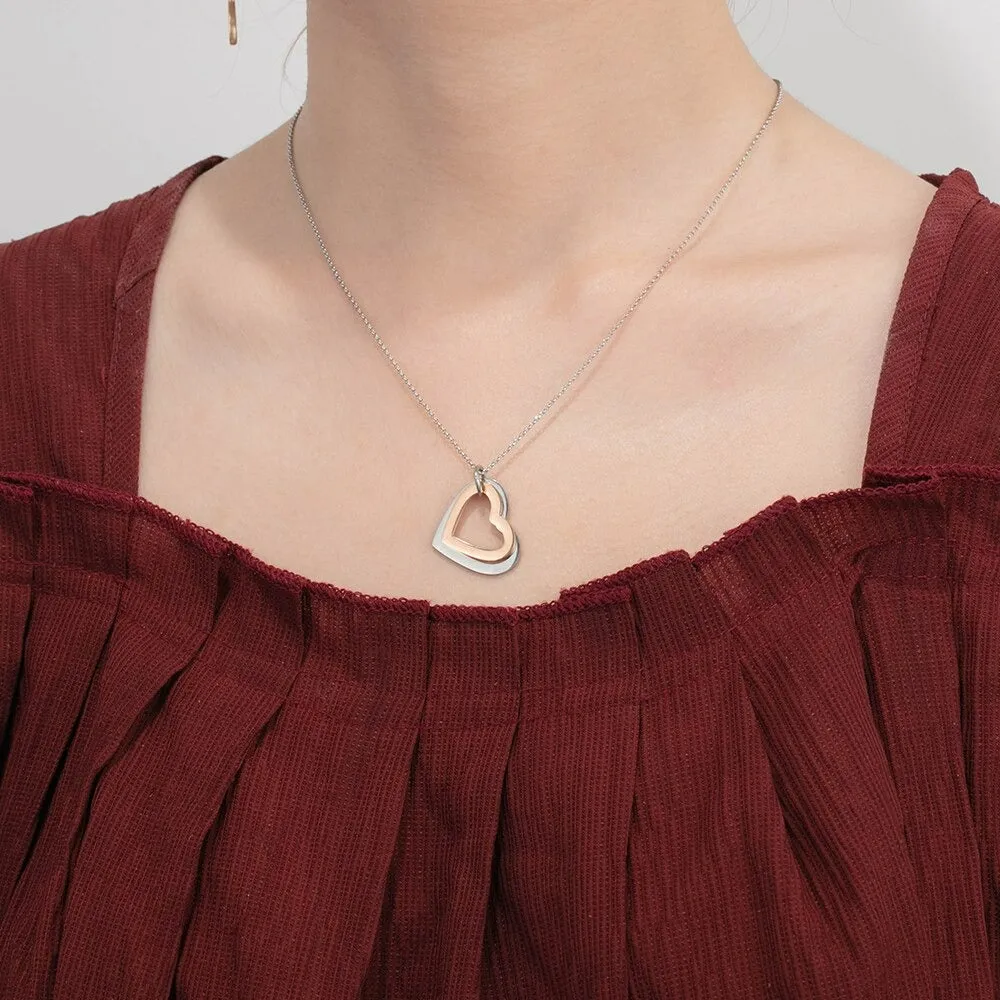 Personalized Rose Gold Heart Pendant