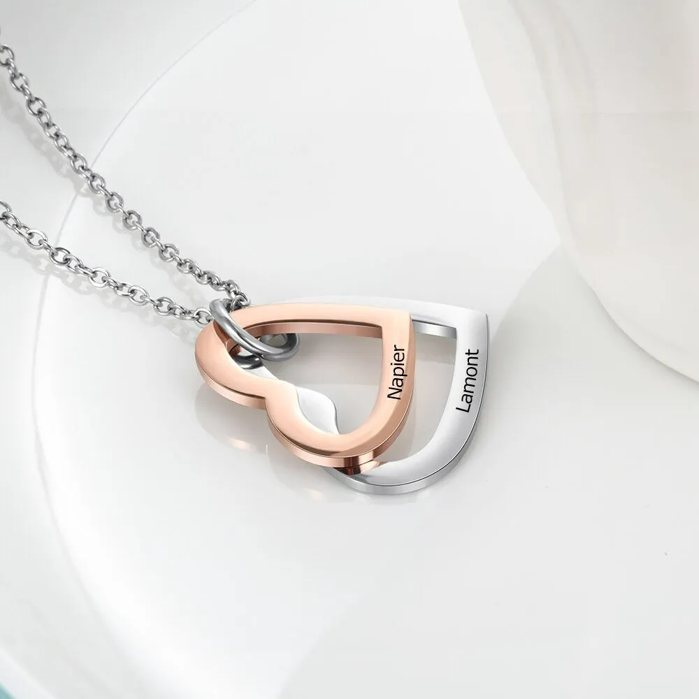 Personalized Rose Gold Heart Pendant