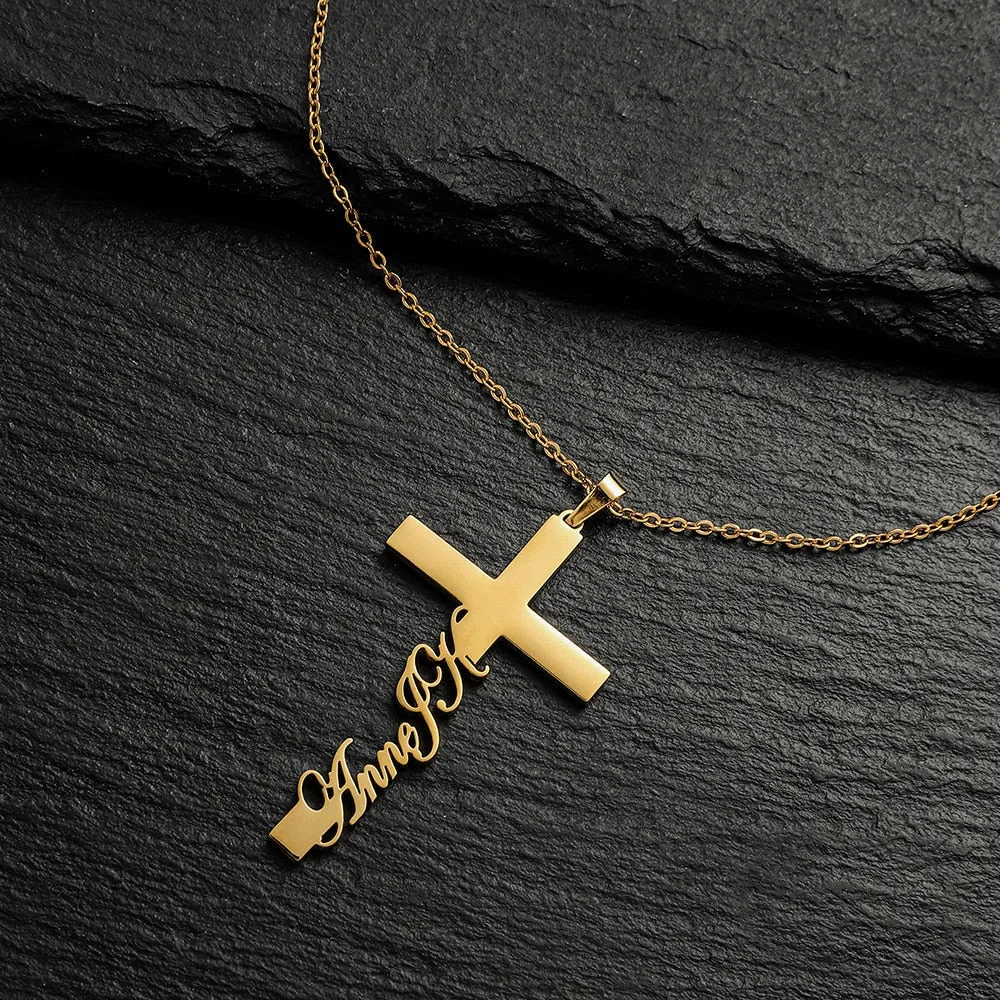 Personalized single Name Necklace with a underlined heart For Women Men Gold Silver Chain Lovers