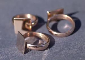 Plain Ring with Square Glue Pad - Handmade DIY Ring