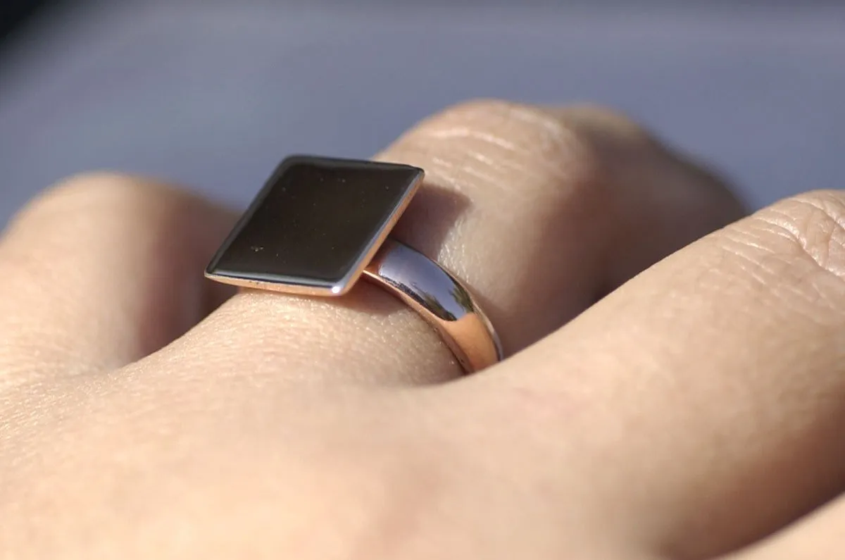 Plain Ring with Square Glue Pad - Handmade DIY Ring