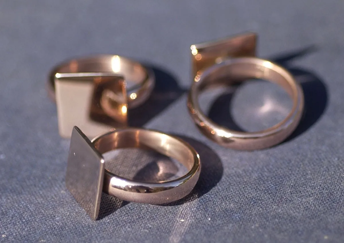 Plain Ring with Square Glue Pad - Handmade DIY Ring