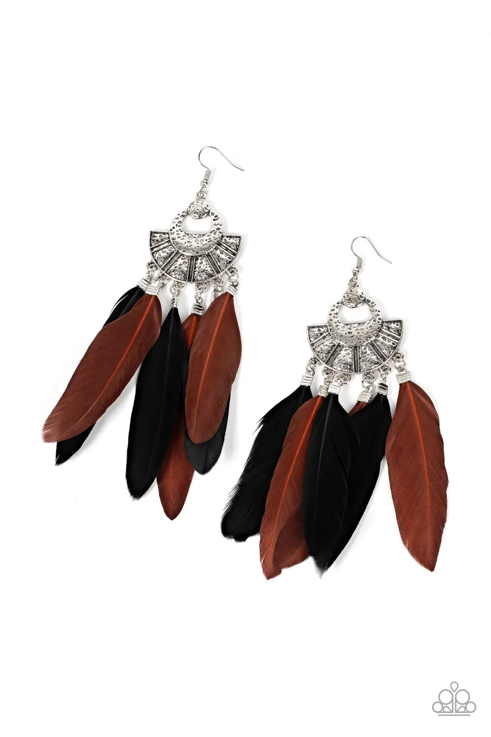 Plume Paradise Multi Earrings Paparazzi