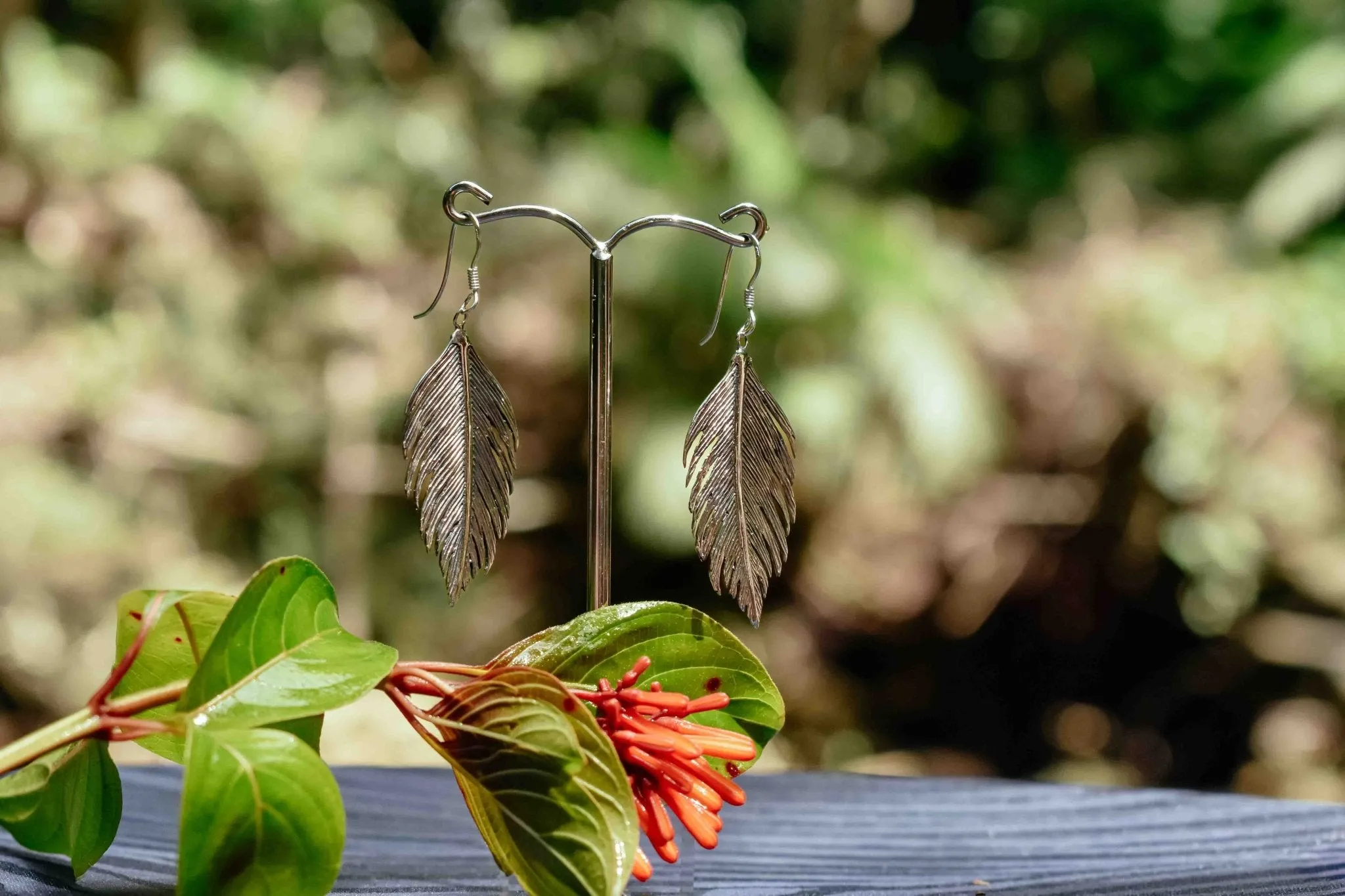 Plume - Silver Earrings