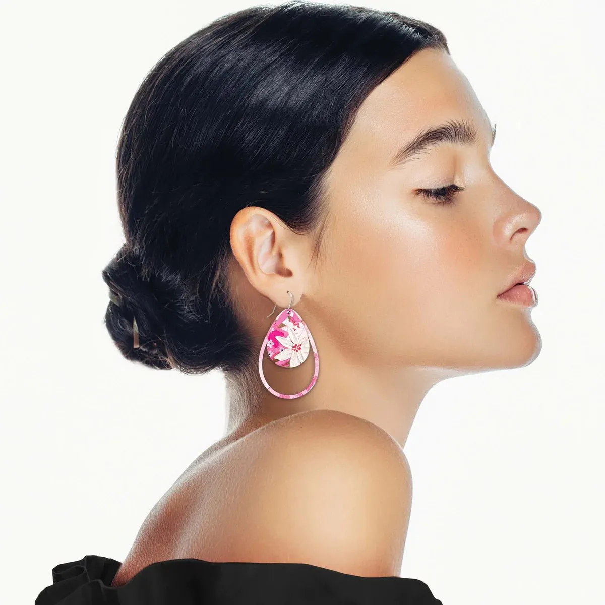 Power Pink Duo Outline Tear Pack Earrings