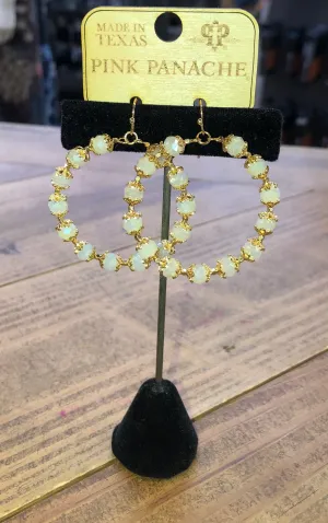 PP Gold Bead Cap Circle Hoop Earrings
