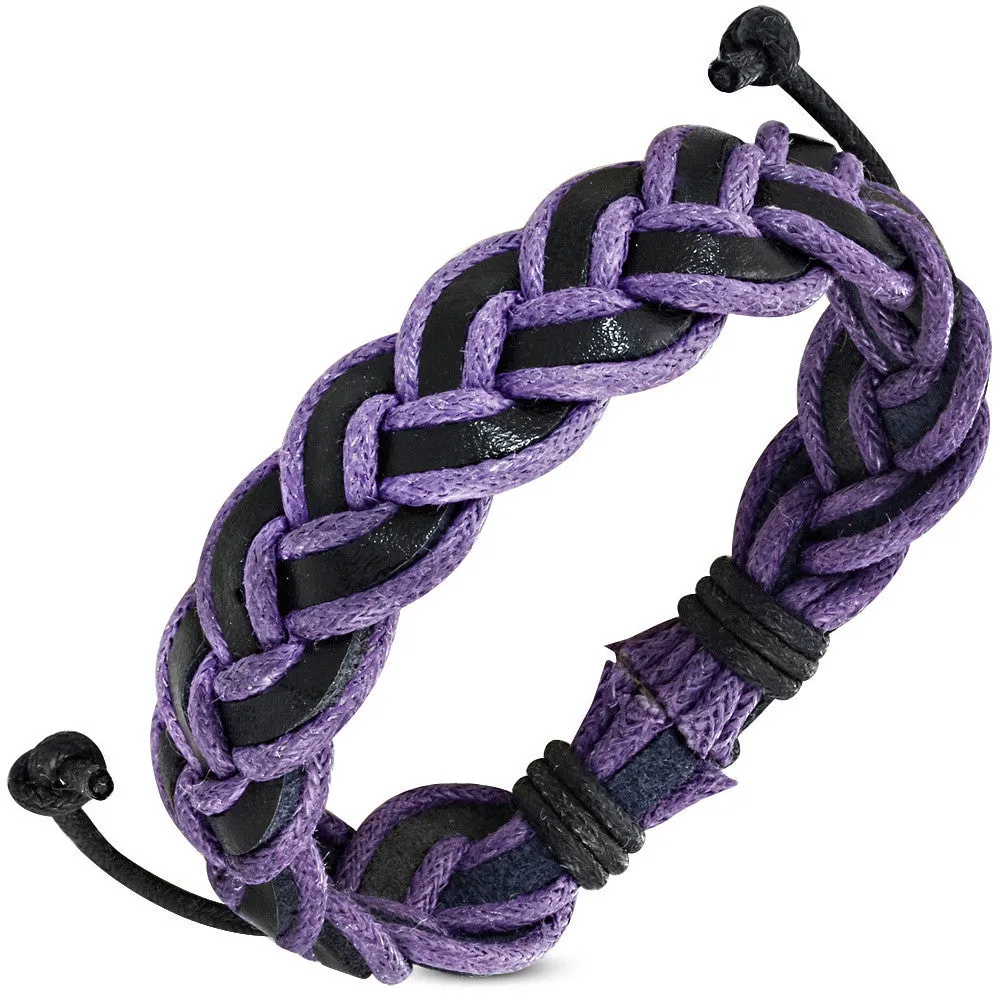 Purple Braid Wristband