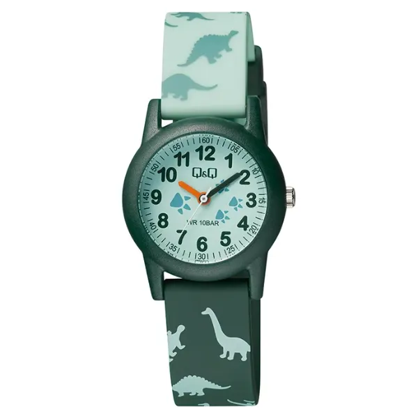 Q&Q Multi-Color Silicone Strap Blue Dial Quartz Watch for Kids - VR99J010Y