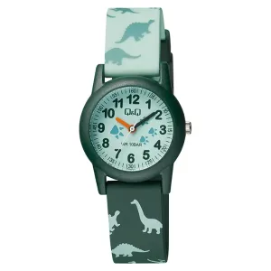 Q&Q Multi-Color Silicone Strap Blue Dial Quartz Watch for Kids - VR99J010Y