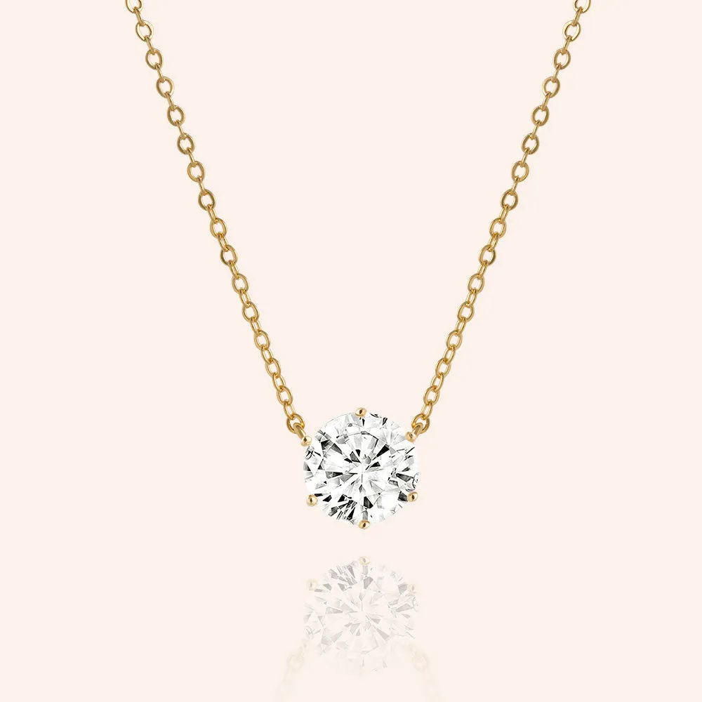 "Shine On" 0.5CTW Round Cut Solitaire Pendant Necklace