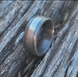 "The Excursion" Titanium and blackened zirconium with battleworn finish mens